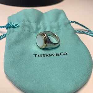 Tiffany Mother of Pearl Signet Ring